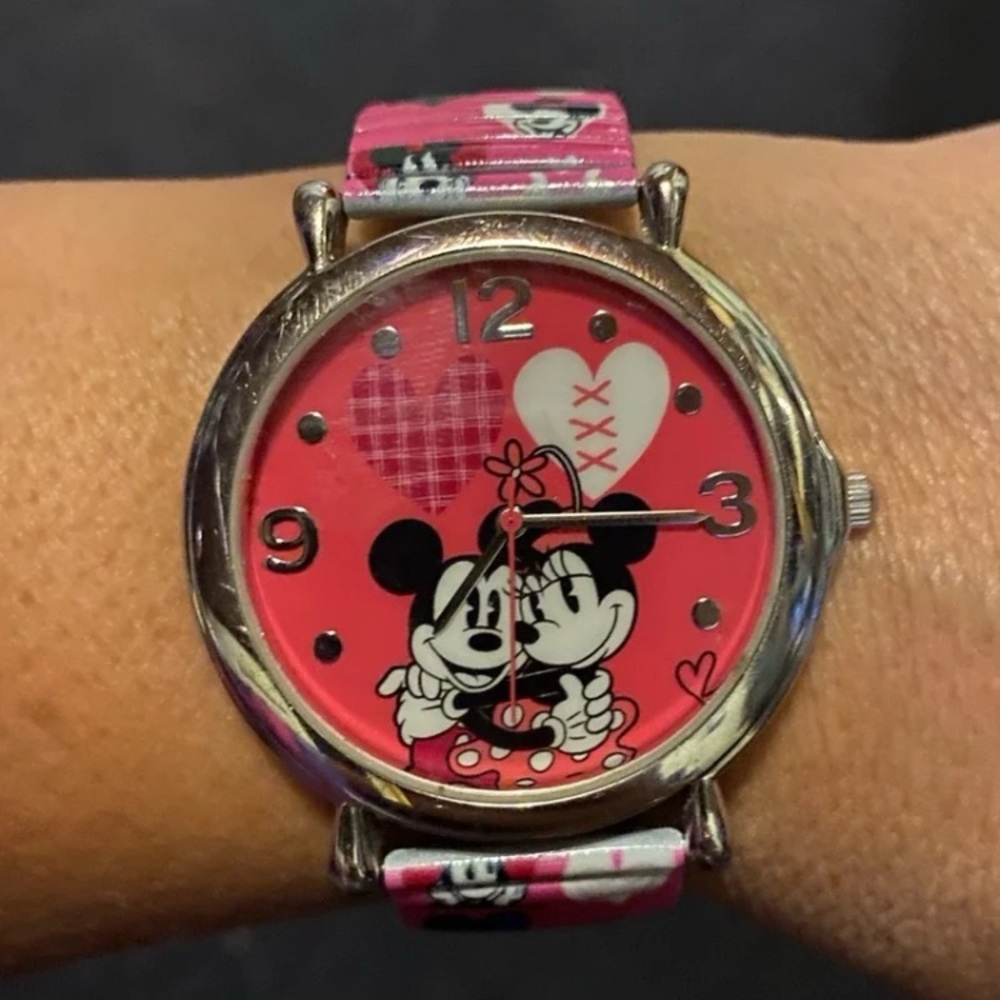 Mickey and Minnie Mouse Pink Watch